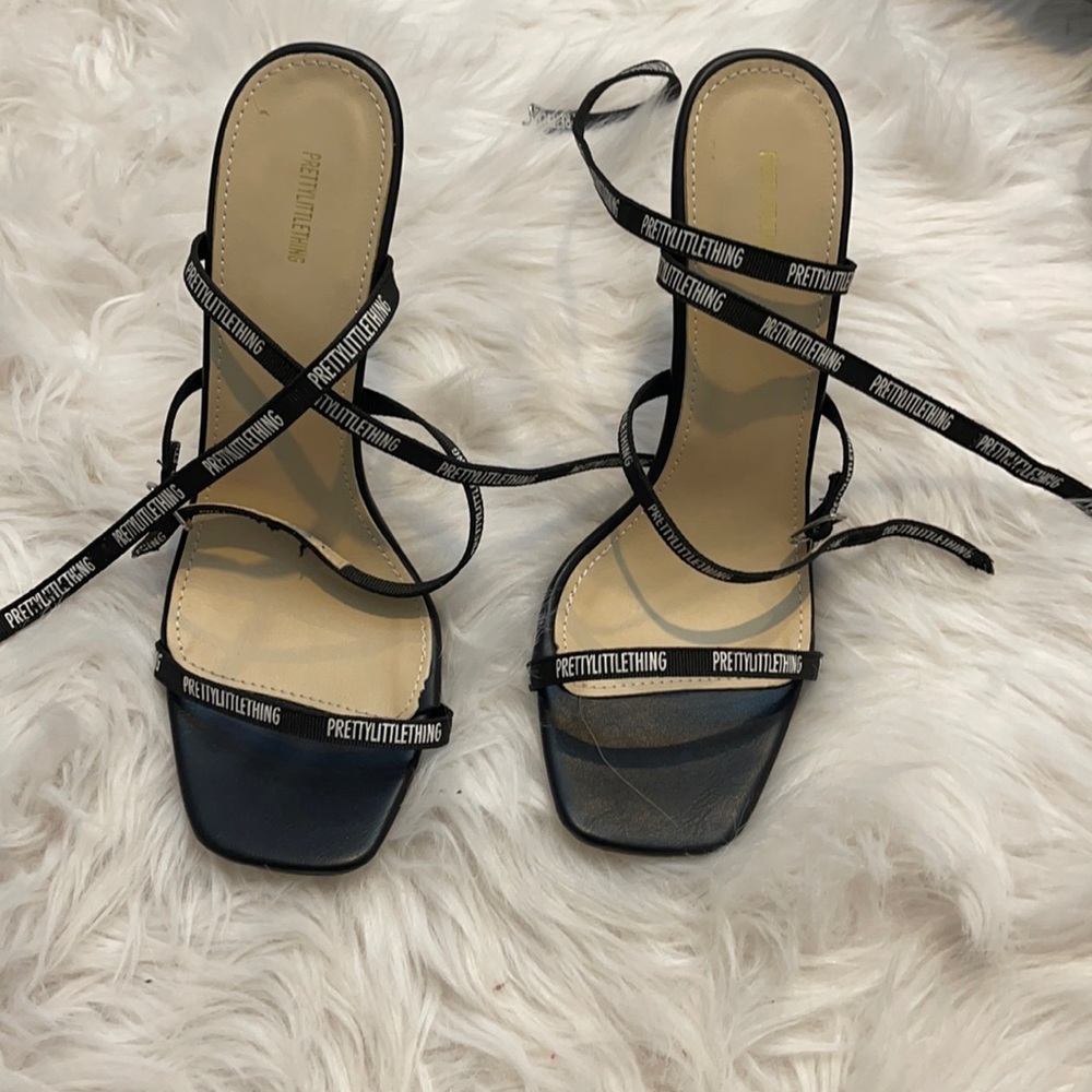 Black strapy heels